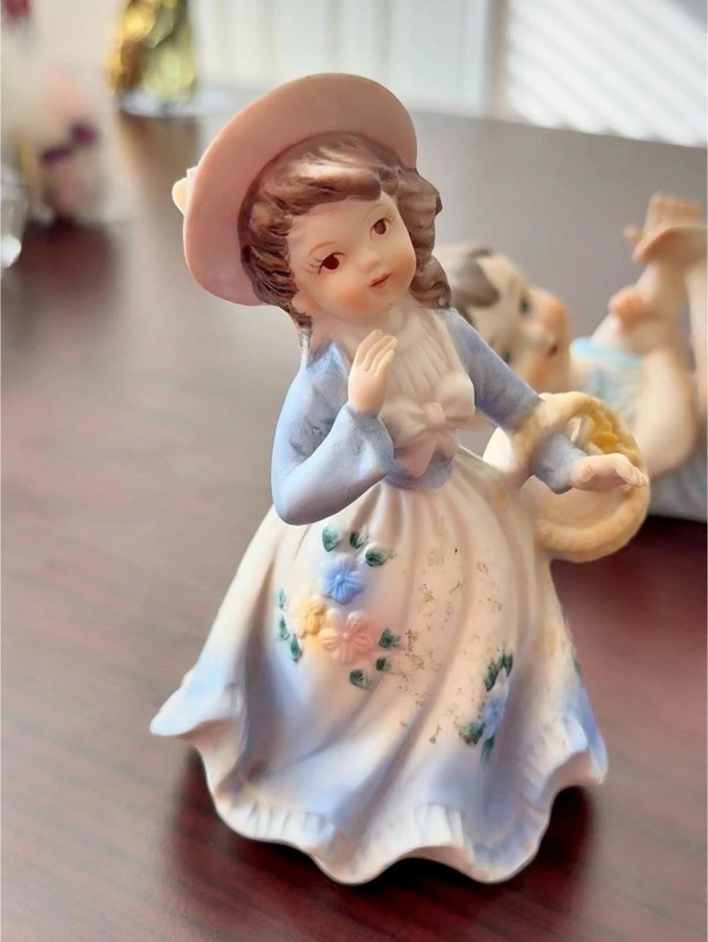 Ardco Porcelain Girl Figurine in Blue & White